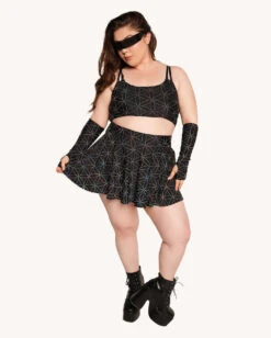 Glowkeeper Rainbow Reflective Top With Sleeves -Iheartraves Sale Store 04.24.25Kaylee Milan DCRaver1296 1