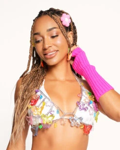 Jelly Butterfly Chain Top With Charms