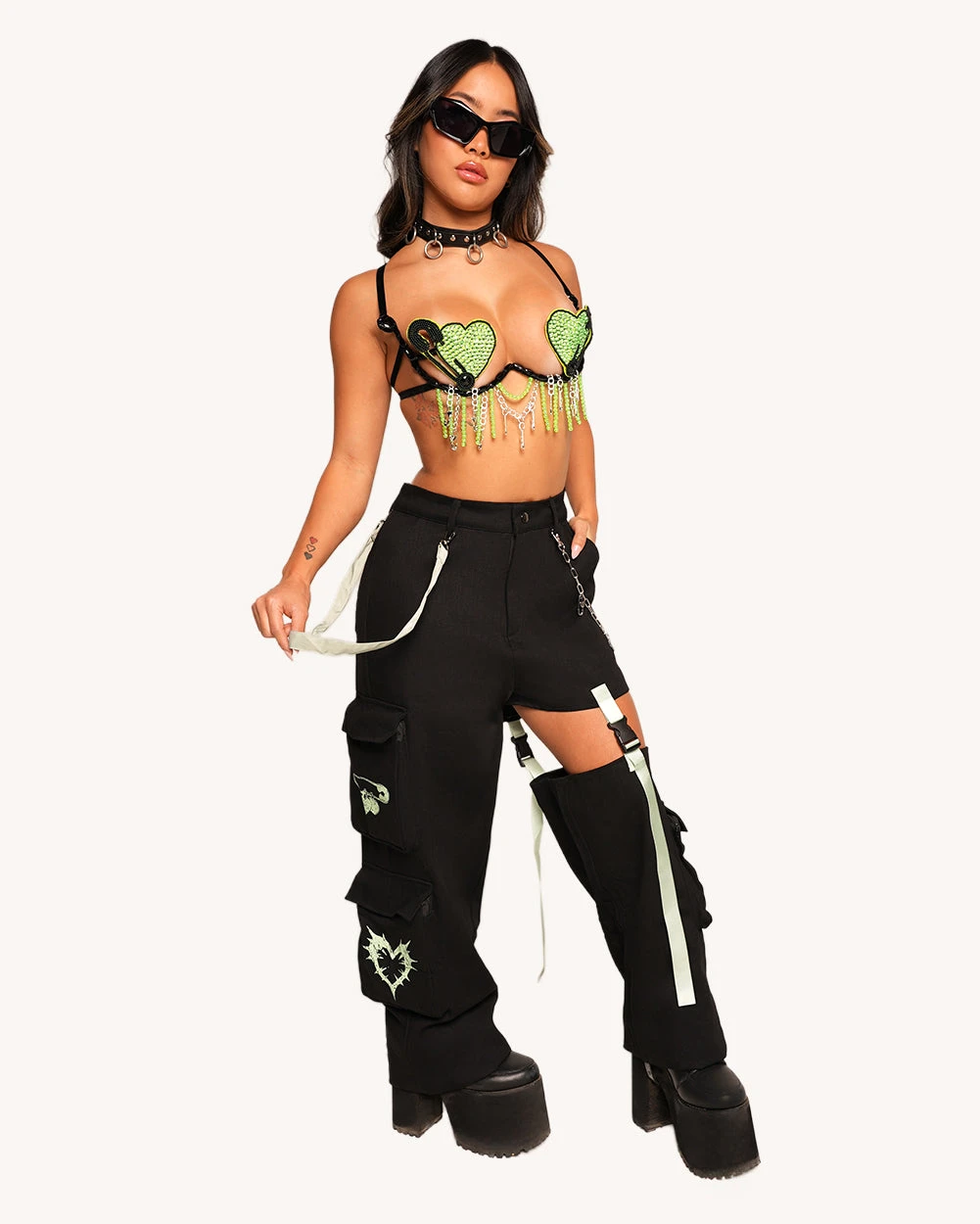 Sunflowerraver X IHR Get Bent Wide Leg Detachable Leg Pants 4 Sunflowerraver X IHR Get Bent Wide Leg Detachable Leg Pants - Image 4