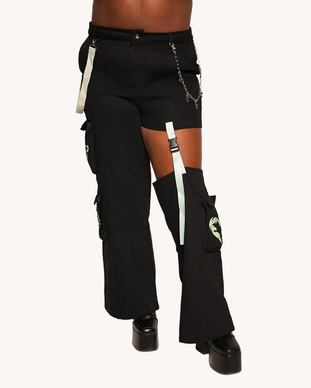 Sunflowerraver X IHR Get Bent Wide Leg Detachable Leg Pants 7 Sunflowerraver X IHR Get Bent Wide Leg Detachable Leg Pants - Image 7