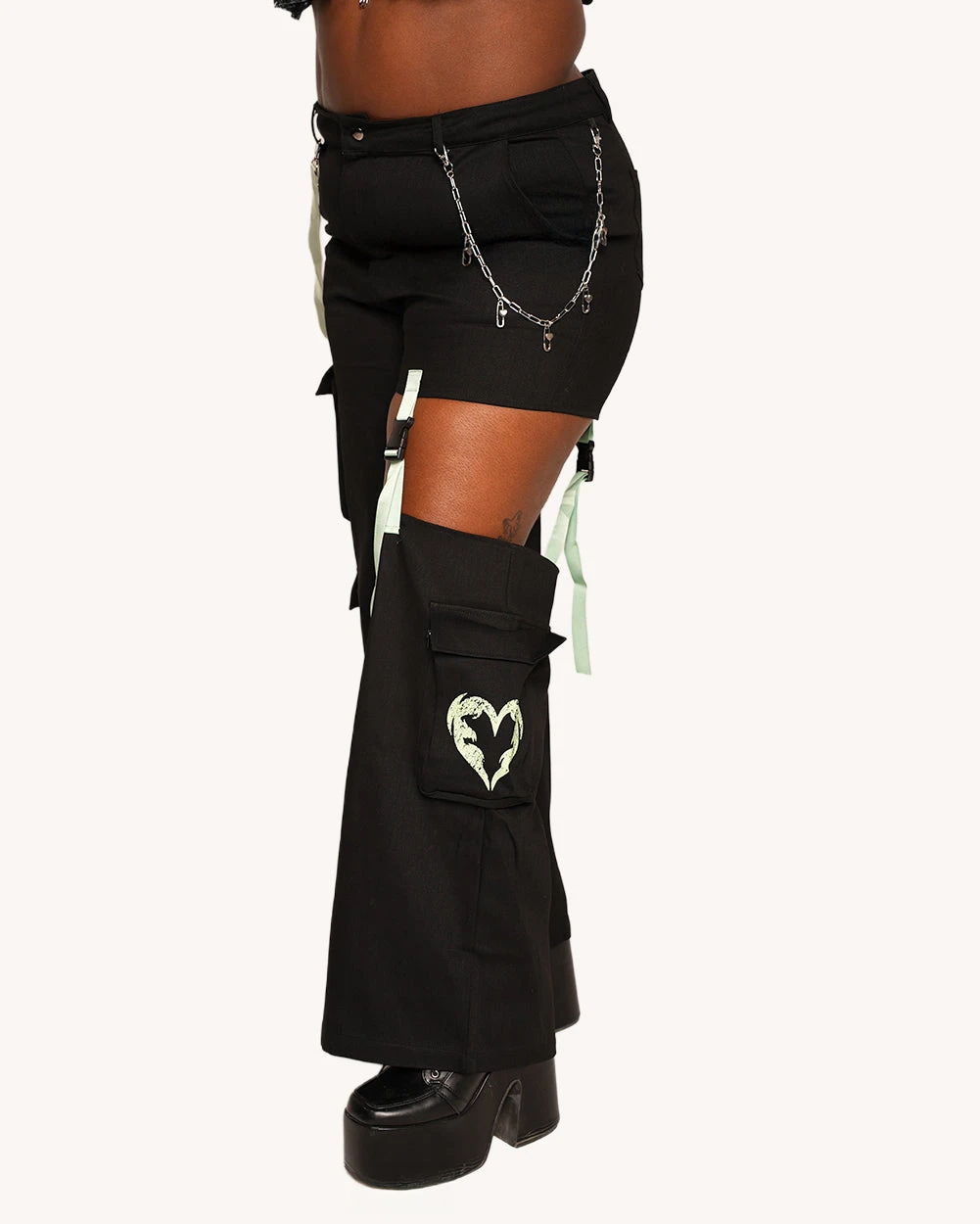 Sunflowerraver X IHR Get Bent Wide Leg Detachable Leg Pants 8 Sunflowerraver X IHR Get Bent Wide Leg Detachable Leg Pants - Image 8