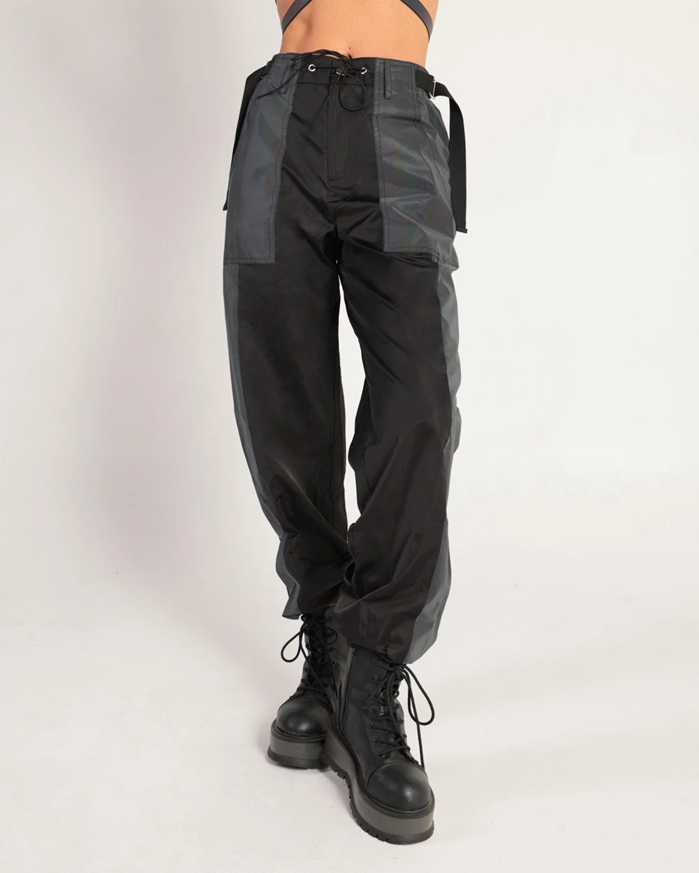 Time 2 Get Lit Rainbow Reflective Cargo Joggers 2 Time 2 Get Lit Rainbow Reflective Cargo Joggers - Image 2