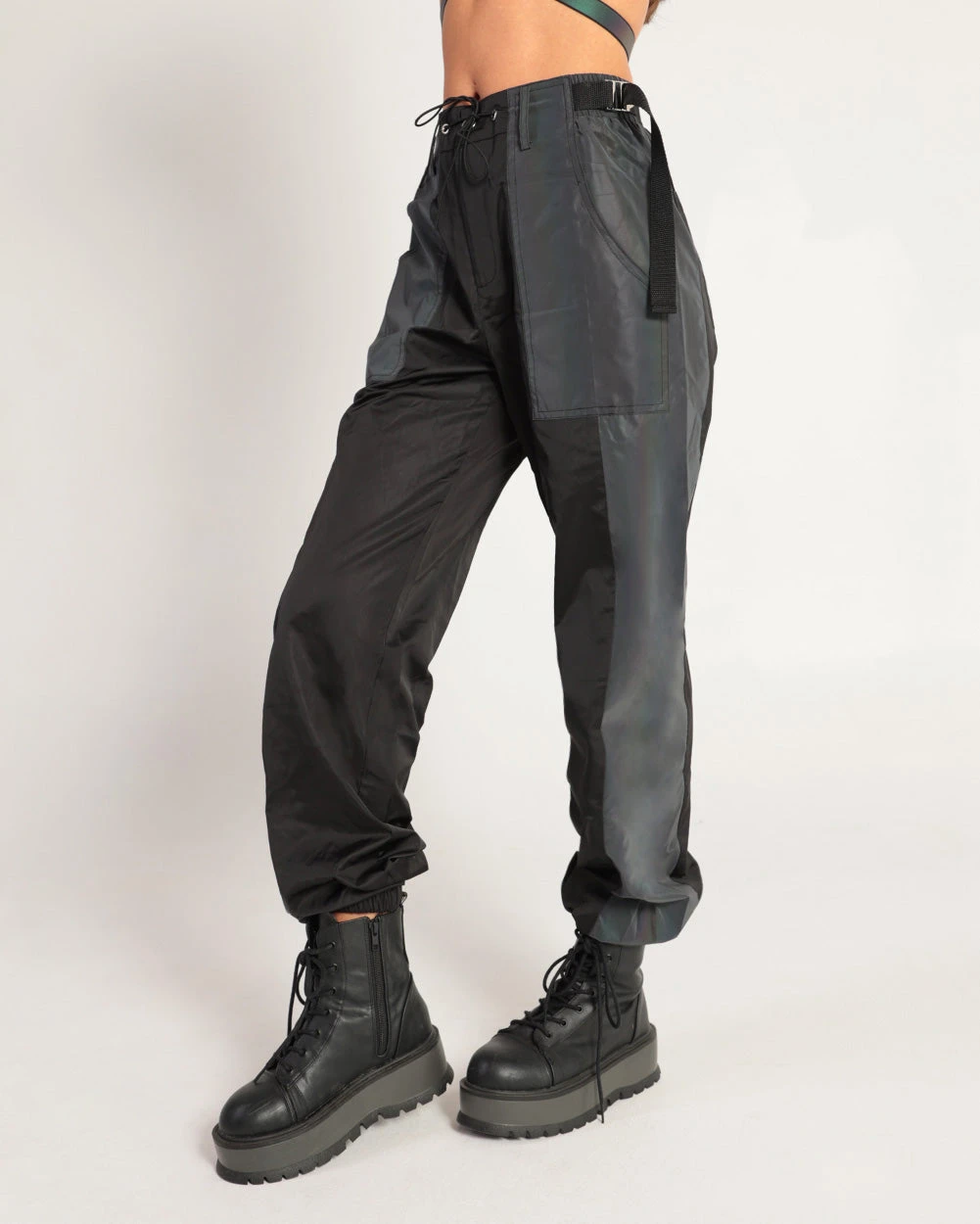 Time 2 Get Lit Rainbow Reflective Cargo Joggers 5 Time 2 Get Lit Rainbow Reflective Cargo Joggers - Image 5