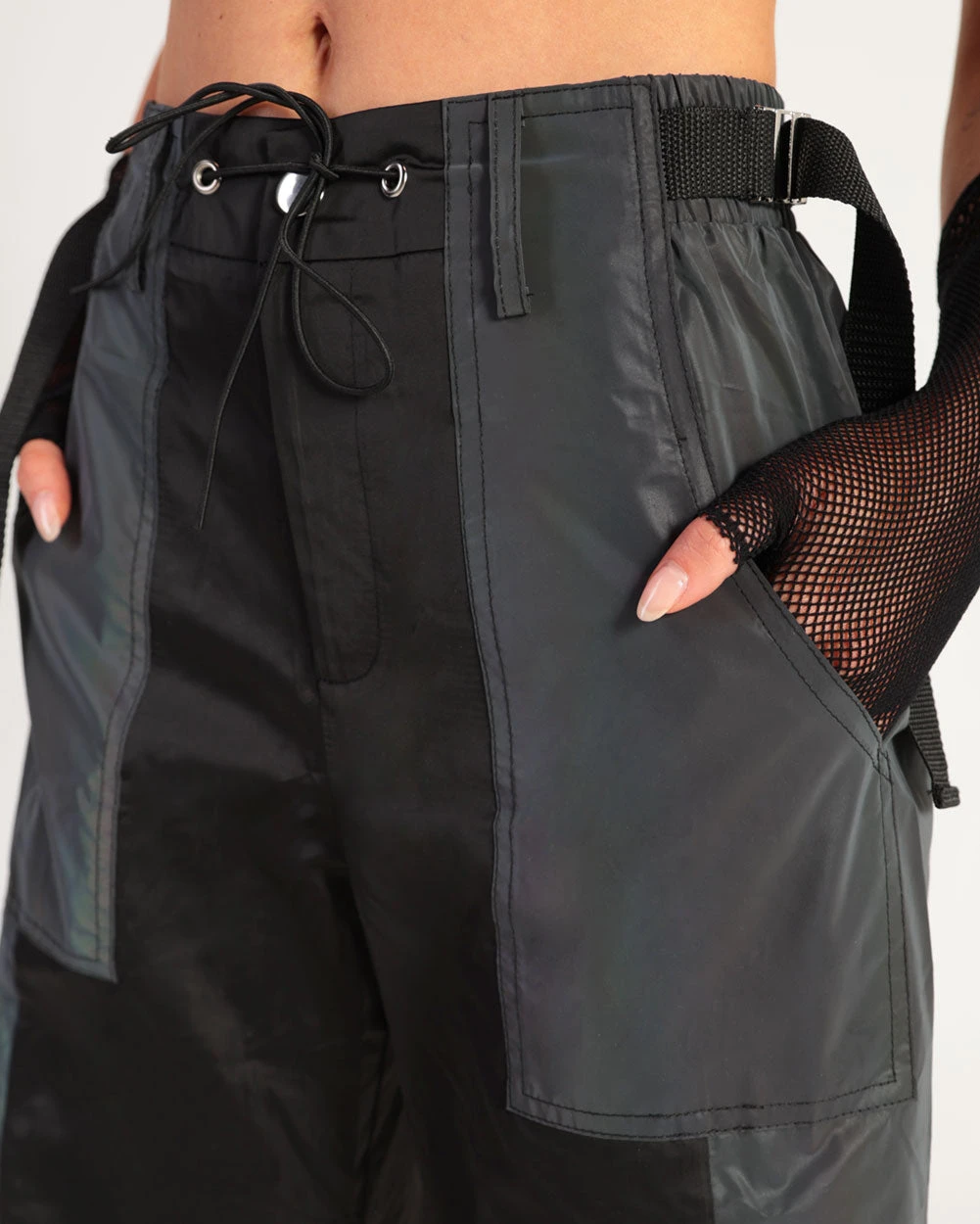 Time 2 Get Lit Rainbow Reflective Cargo Joggers 3 Time 2 Get Lit Rainbow Reflective Cargo Joggers - Image 3