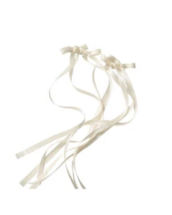 Baby Doll Ribbon Bow Hair Clips -Iheartraves Sale Store BabyDollRibbonHairClip White