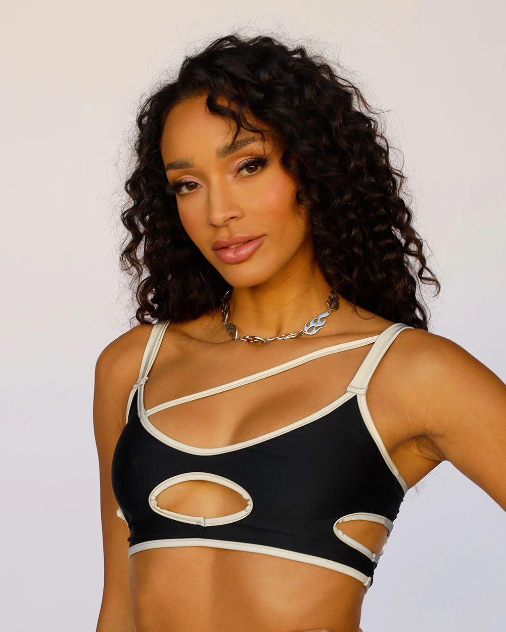 Backstage Baddie Reflective Cutout Top 4 Backstage Baddie Reflective Cutout Top - Image 4