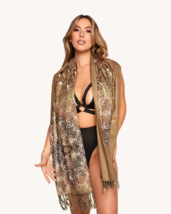 Rave On Halter Top - Black -Iheartraves Sale Store Beneath the Trees Pashmina Front