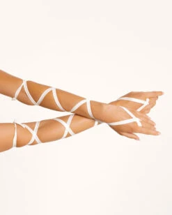 Bombshell Babe Arm Wraps -Iheartraves Sale Store Bombshell Babe Arm Wraps White Front