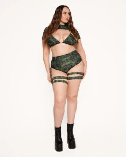 Cyber Matrix Harness Booty Shorts -Iheartraves Sale Store Cyber Matrix Ultra Cropped Top C1 Full