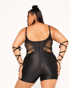 Dance In The Dark Braided Romper -Iheartraves Sale Store Dance in the Dark Braided Romper C1 Back