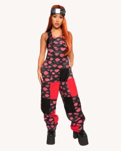 Fire Shadow Overalls -Iheartraves Sale Store Demon Rage Overalls Full