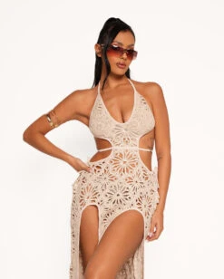 Desert Dance Crochet Dress -Iheartraves Sale Store Desert Dance Crochet Dress Front