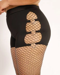 Drop The Beat Recycled Fabric Cutout Bottoms -Iheartraves Sale Store Drop the Beat Recycled Fabric Cutout Bottoms C1 Side