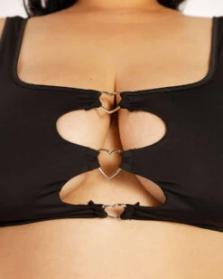 Drop The Beat Recycled Fabric Cutout Top -Iheartraves Sale Store Drop the Beat Recycled Fabric Cutout Top C1 Detail