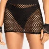 Fishnet Mini Skirt -Iheartraves Sale Store Fishnet Mini Skirt Black Front