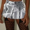 Flashbang Matrix Reflective Mini Skirt -Iheartraves Sale Store Flashbang Matrix Reflective Wmn Skirt Ref