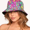 Flower Bomb Bucket Hat -Iheartraves Sale Store Flower Bomb Bucket Hat Front