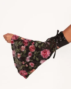 Forest Nymph Stretch Halter Lace Bodysuit Set 2.0 - Black 11 Forest Nymph Stretch Halter Lace Bodysuit Set 2.0 - Black -Iheartraves Sale Store Forest Nymph Halter Lace Bodysuit Set 2.0 Black Detail