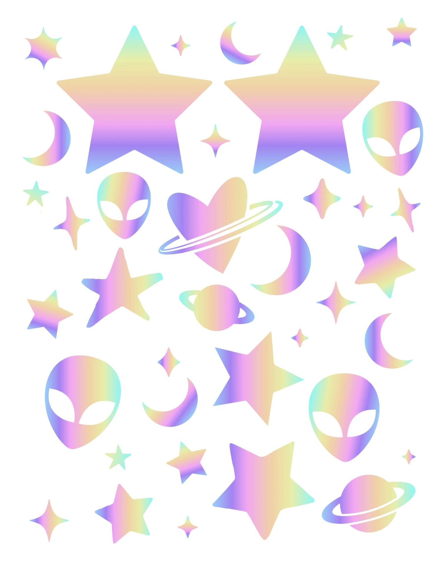 Guiding Light Rainbow Reflective Celestial Pasties And Body Sticker Set 1 Guiding Light Rainbow Reflective Celestial Pasties And Body Sticker Set