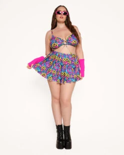 Happy Hour Mini Skater Skirt 13 Happy Hour Mini Skater Skirt -Iheartraves Sale Store Happy Hour O Ring Top C1 Full 1