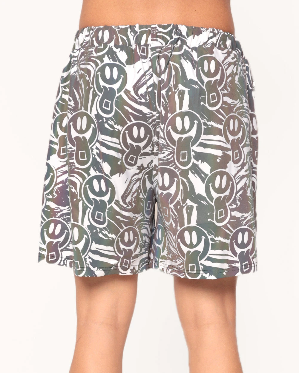 Happy Hour White Reflective Shorts 3 Happy Hour White Reflective Shorts - Image 3