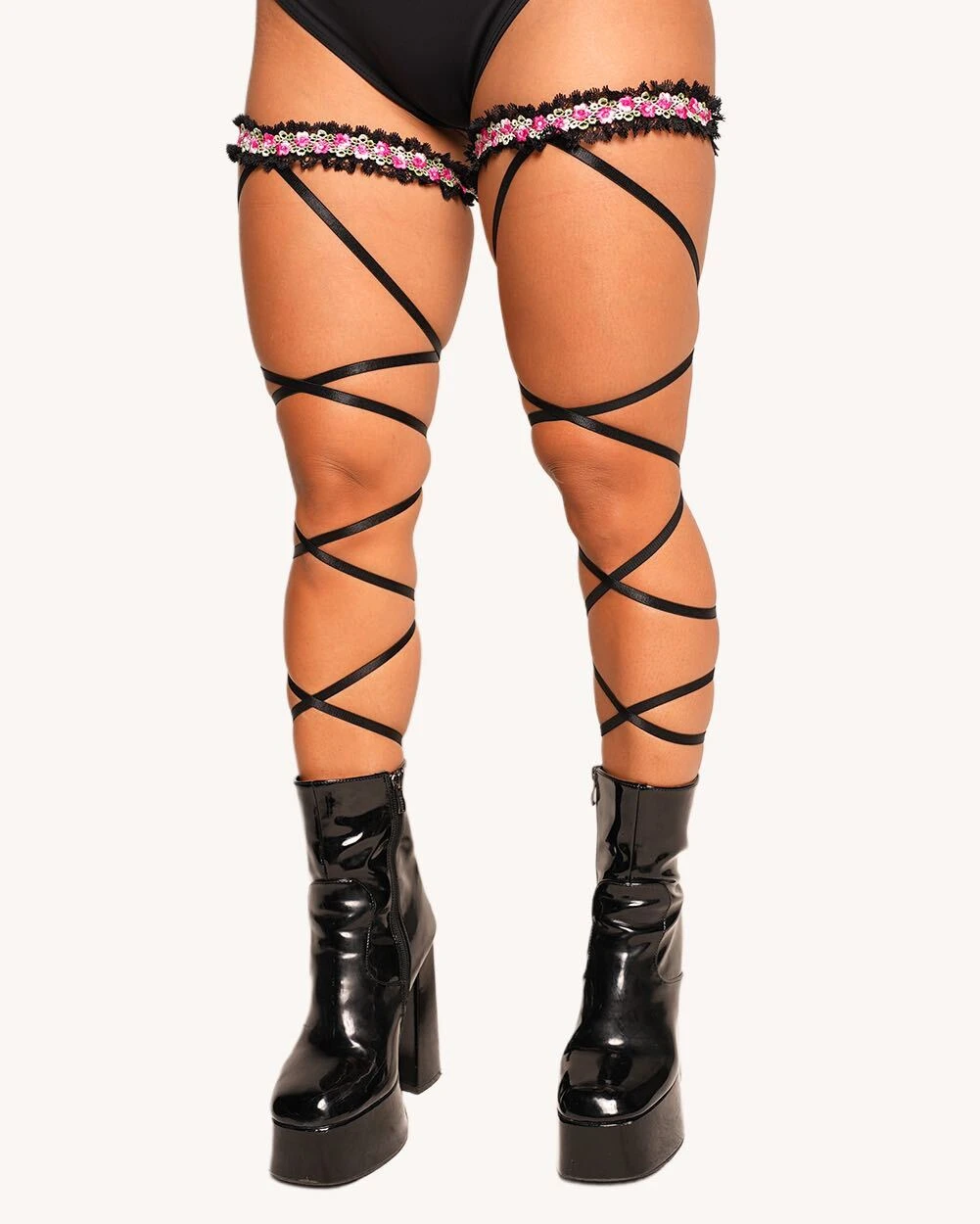 Springtime Spritz Floral Pair Leg Wraps 1 Springtime Spritz Floral Pair Leg Wraps