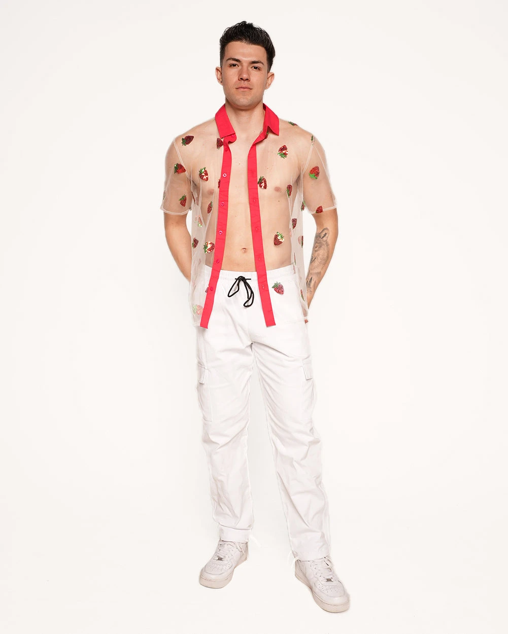 In Season Strawberry Short Sleeve Button Up 2 In Season Strawberry Short Sleeve Button Up - Image 2