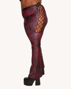 Infinite Matrix Bell Bottoms -Iheartraves Sale Store Infinite Matrix Bell Bottoms C1 Back