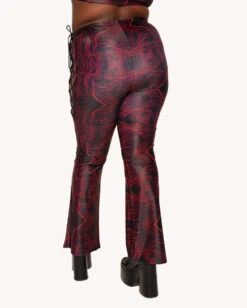 Infinite Matrix Bell Bottoms -Iheartraves Sale Store Infinite Matrix Bell Bottoms C1 Front