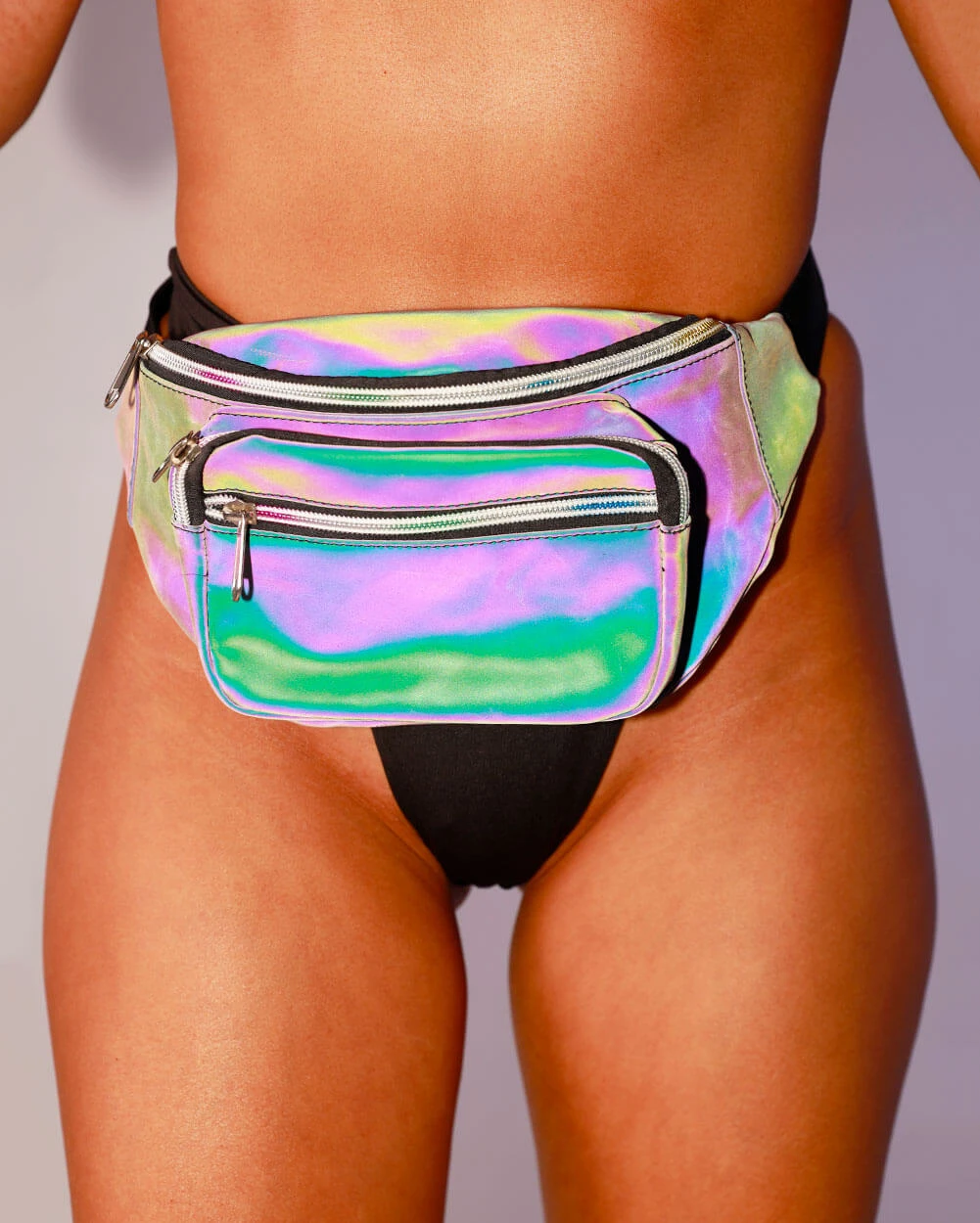 Iridesca Rainbow Reflective Fanny Pack 1 Iridesca Rainbow Reflective Fanny Pack