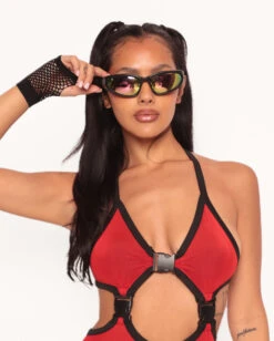 Kandi Diva X IHR Locked & Loaded Jumpsuit -Iheartraves Sale Store Kandi Diva x iHR Locked Loaded Jumpsuit Front