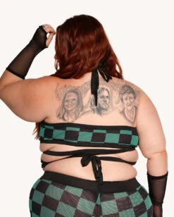 Demon's Mercy Mesh Wrap Around Top -Iheartraves Sale Store Level Up Wrap Top C1 Back