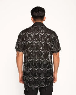 Moonlit Enchantment Button Up Shirt 2.0 4 Moonlit Enchantment Button Up Shirt 2.0 -Iheartraves Sale Store Moonlit Enchantment Button Up Black Back