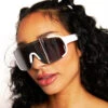 Mystique Mirror Glasses -Iheartraves Sale Store Mystique Mirror Glasses Silver Front