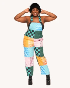 Otaku Patchwork Overalls -Iheartraves Sale Store Otaku Patchwork Overalls C1 Full