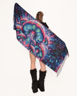 Psychedelic World Mushroom Pashmina