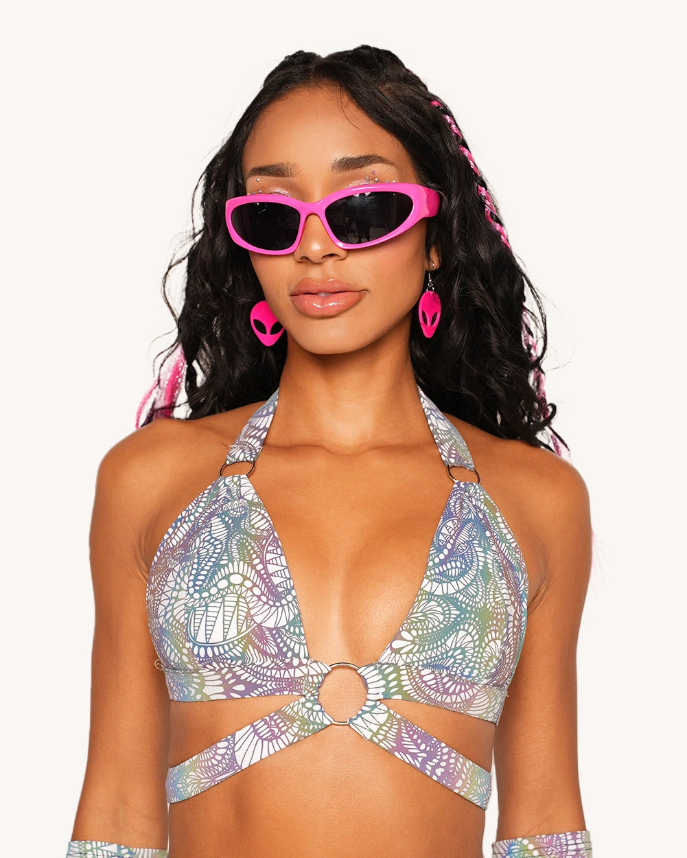 Pure Euphoria White Rainbow Reflective O-Ring Top 3 Pure Euphoria White Rainbow Reflective O-Ring Top - Image 3