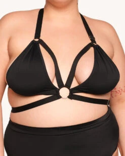 Rave On Halter Top - Black -Iheartraves Sale Store Rave On Halter Top Black C1 Front