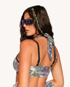 Reckless Reflective Halter Top 11 Reckless Reflective Halter Top -Iheartraves Sale Store Reckless Reflective Halter Top Back