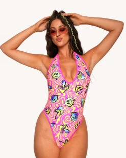 Rolita Couture X IHR Am I Tripping Halter Bodysuit