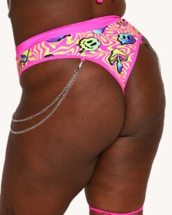 Rolita Couture X IHR Am I Tripping Rebel Chain Bottoms -Iheartraves Sale Store Rolita Couture x iHR Am I Tripping Rebel Chain Bottoms C1 Back