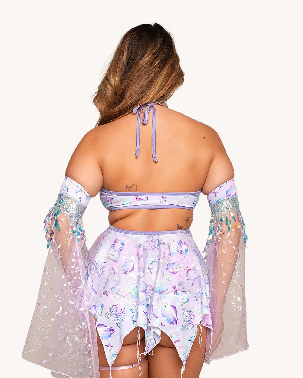 Rolita Couture X IHR Cosmic Chrome Pixie Baby Doll Dress 2 Rolita Couture X IHR Cosmic Chrome Pixie Baby Doll Dress - Image 2