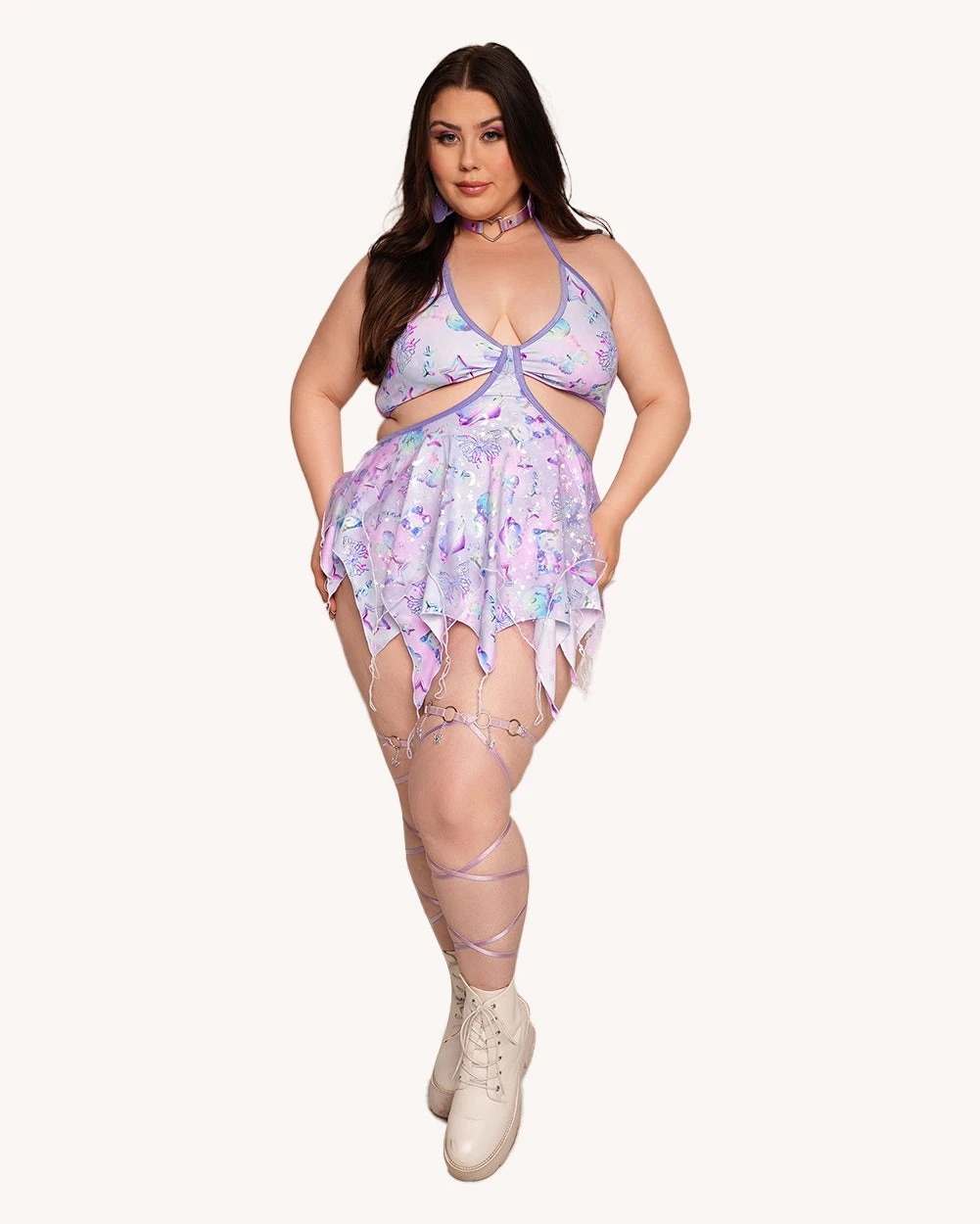 Rolita Couture X IHR Cosmic Chrome Pixie Baby Doll Dress 7 Rolita Couture X IHR Cosmic Chrome Pixie Baby Doll Dress - Image 7