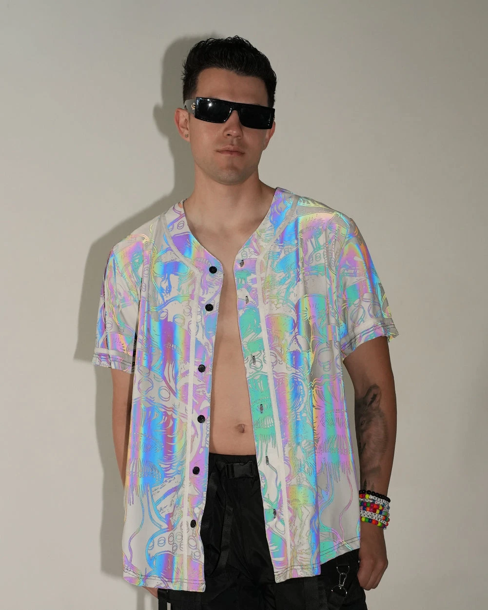 Secret Of Life Mushroom Rainbow Reflective Jersey 1 Secret Of Life Mushroom Rainbow Reflective Jersey