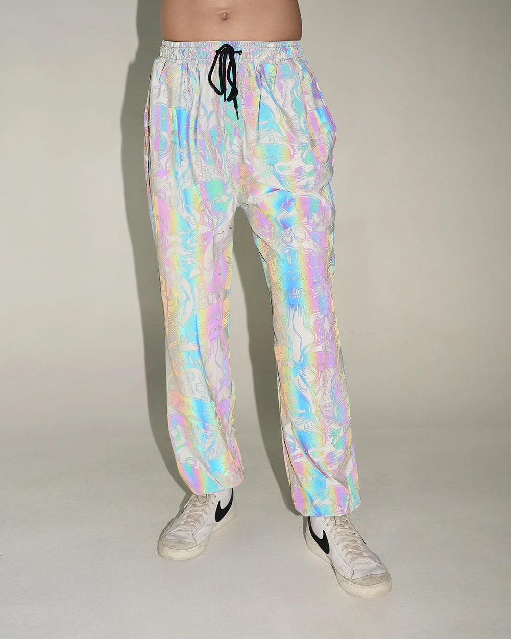 Secret Of Life Mushroom Rainbow Reflective Joggers 1 Secret Of Life Mushroom Rainbow Reflective Joggers