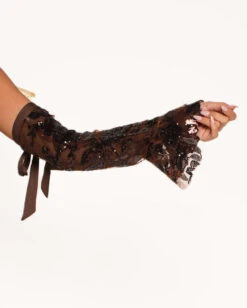 Bohemian Princess Sequin Ruffle O-Ring Top With Sleeves -Iheartraves Sale Store Soul of a Gypsy Sequin Ruffle O ring Top with Sleeves Detail