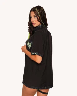 Sunflowerraver X IHR Get Bent Men's Button Up -Iheartraves Sale Store Sunflowerraver x iHR Get Bent Men s Button Up Back2