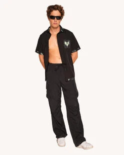 Sunflowerraver X IHR Get Bent Men's Button Up -Iheartraves Sale Store Sunflowerraver x iHR Get Bent Men s Button Up Full