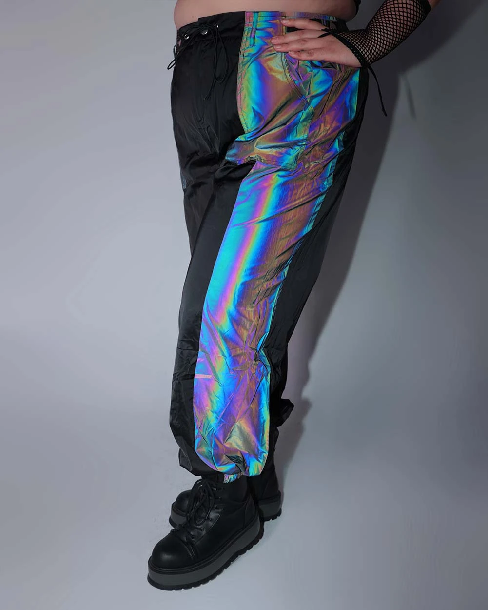 Time 2 Get Lit Rainbow Reflective Cargo Joggers 7 Time 2 Get Lit Rainbow Reflective Cargo Joggers - Image 7