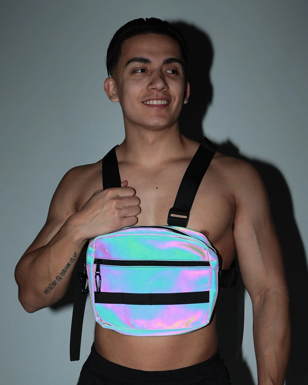 Transcendence Rainbow Reflective Harness Chest Pack 1 Transcendence Rainbow Reflective Harness Chest Pack